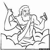 Zeus Coloring Pages Thecolor Greek sketch template