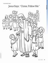 Coloring Jesus Following Template sketch template