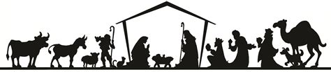 black  white nativity clipart   cliparts  images