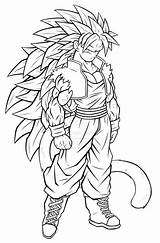 Coloring Pages Goku Saiyan Super Trunks Ssj3 Popular sketch template
