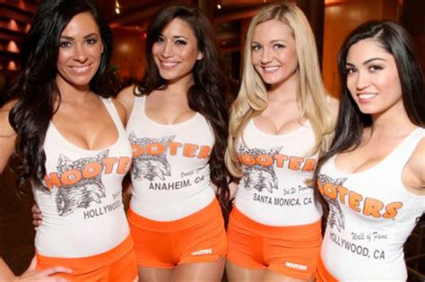 hooters girls stunning restaurant babes told to cover their boobs