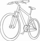 Bicycle Coloring Clip Bike Line Sweetclipart sketch template