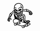Skater Skeleton Skate Coloring Coloringcrew Skulls Pages sketch template