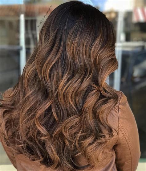 caramel balayage  brunette hair ombre hair color hair color dark