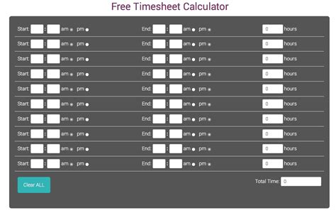 timesheet calculator  timesheetscom journal