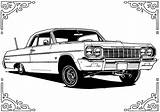 Lowrider Impala Chicano Gangster Lowriders Camaro Restful Samochody Coches Dokument Supernatural Motory Presento Tekening Inkleuren Chicanos Clipground Juxtapoz Retseptid sketch template