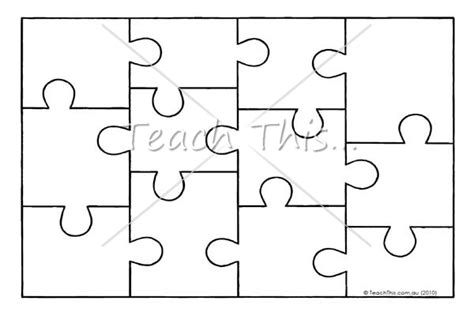 jigsaw puzzle template printable teacher resources teacher