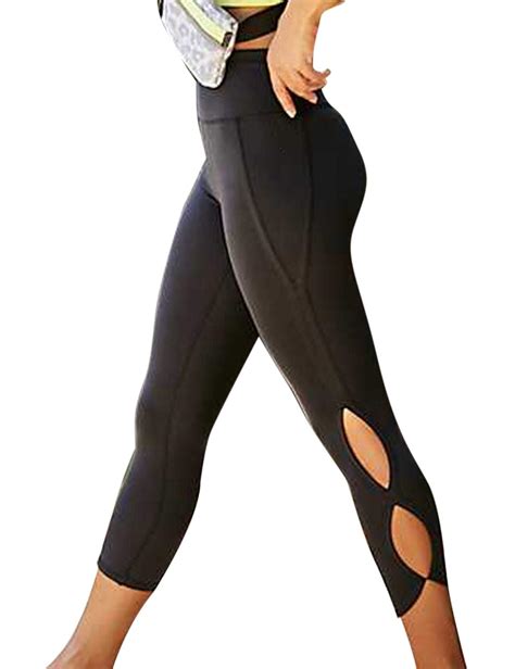 buy bmjl women s tummy control high waisted leggings cutout capri yoga
