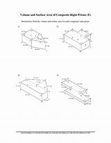 Area Surface Composite Worksheet Prisms Solids Worksheets Worksheeto Via Compound Shapes sketch template