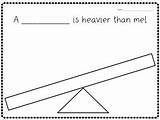 Measurement Kindergarten Activities Weight Heavier Mass Lighter Math Activity Measuring Preschool Teaching Scale Capacity Choose Board Beginners sketch template