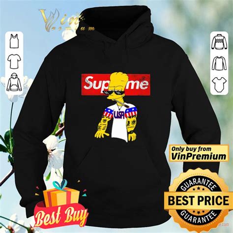Supreme Bart Simpson Usa Shirt Hoodie Sweater