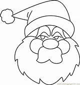 Santa Coloring Face Cute Coloringpages101 Claus Pages sketch template