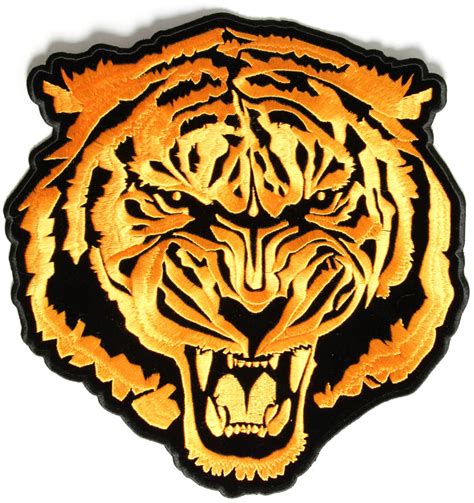 large tiger  patch embroidered  orange
