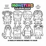 Monsters sketch template