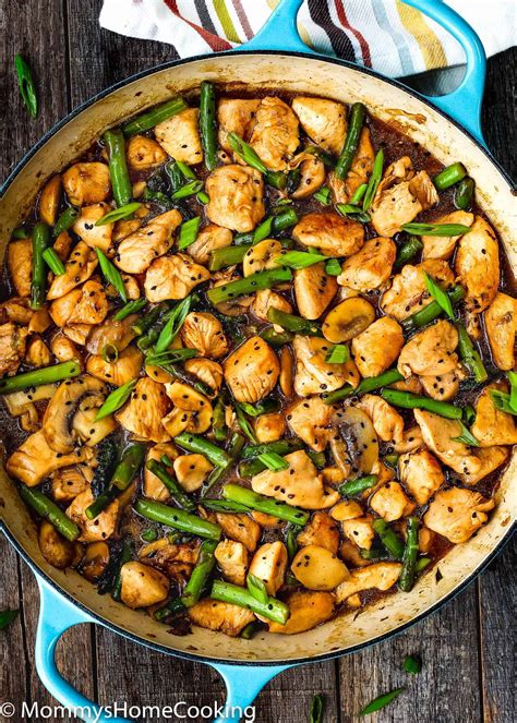 easy healthy chicken  asparagus skillet mommys home cooking