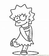 Coloring Pages Simpsons Print Colouring Popular Maggie sketch template