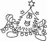 Christmas Coloring Pages Tree Printable December Lights Adult Line Drawing Chip Chocolate Colouring Print Color Templates Template Garland Cookies Light sketch template