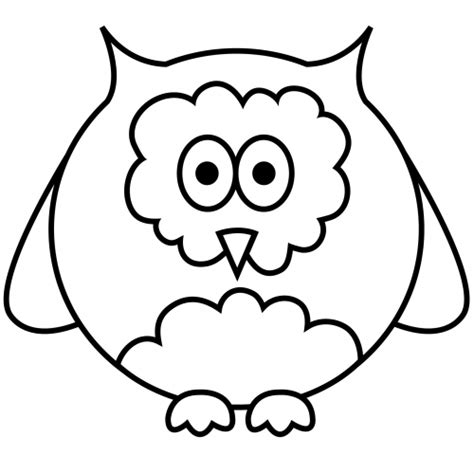 easy owl coloring coloring pages