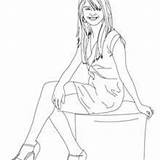 Selena Gomez Coloring Pages Singer Close Hellokids sketch template