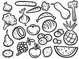 Lebensmittel Ausmalbilder sketch template