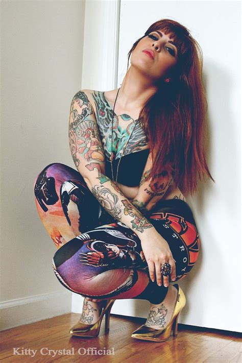 kitty crystal rocker girl girl tattoos tattoo model