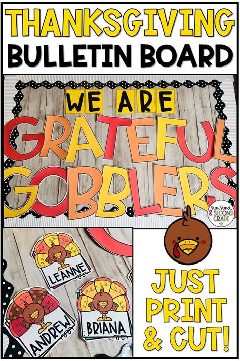thanksgiving bulletin board printables  calendar printable