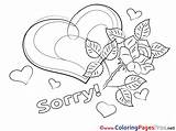 Coloring Pages Apology Sorry Sheet Colouring Sketch Template Cards sketch template