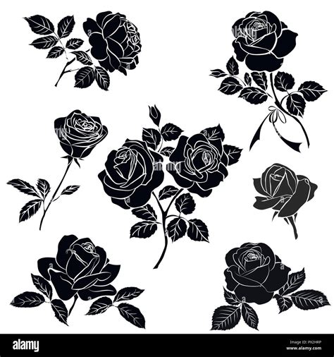 rose black seamless stock vector  yaviki