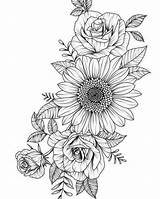Sleeve Tatuajes Daughter Bildbeschreibung Mykinglist Tatuagens Blume Flowertattoos Description Vorhanden Decalque Tat sketch template
