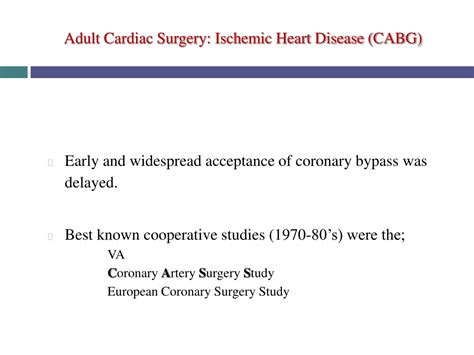 ppt adult cardiac surgery powerpoint presentation free download id