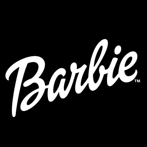 barbie logo black  white  brands logos
