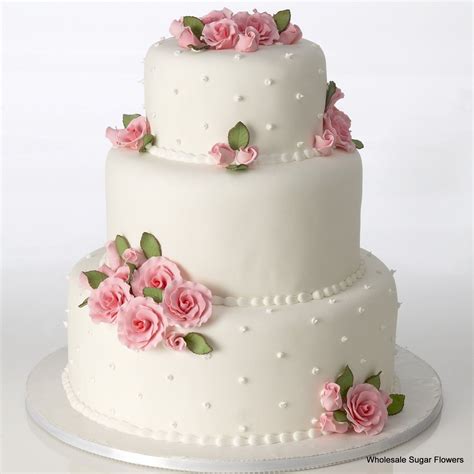 Classic Rose Pink Cake Kit Wedding Cake Fresh Flowers Romantic