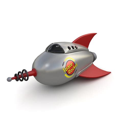 3d toy rocket model