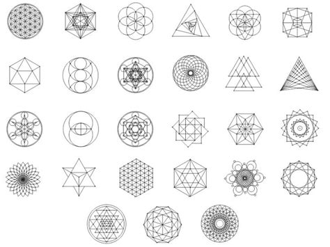 sacred geometry vector  cut ready dxf designs  vector