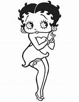 Betty Boop Coloring Pages Printable Gangster Clipart Cartoon Book Drawing Cliparts Easy  Print Color Domo Para Colorear Gorgeous Sheets sketch template