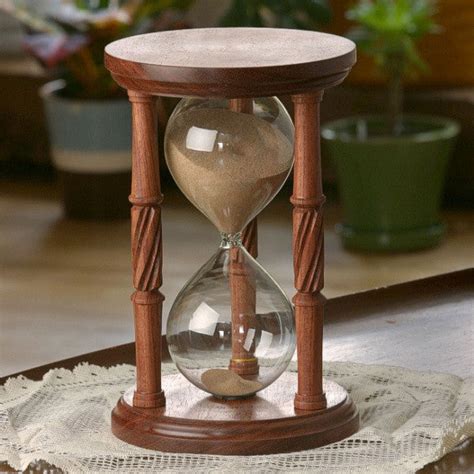 Solid Bubinga Wood Hourglass With Spiral Spindles Justhourglasses