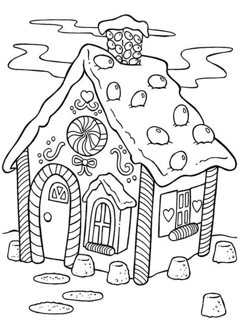 gingerbread house coloring pages    print