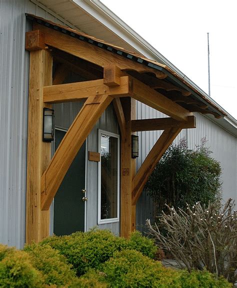 timber frame awning timber frame porch house exterior timber framing