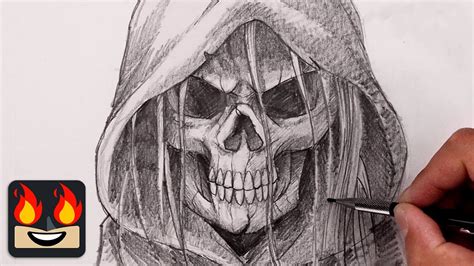 draw  grim reaper sketch tutorial youtube