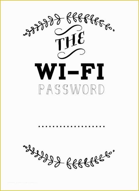 Free Wifi Poster Template Of 17 Bästa Idéer Om Wifi Password Printable