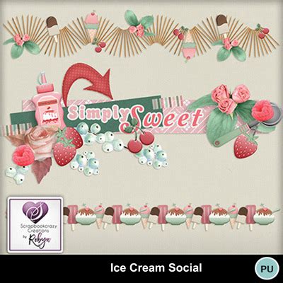 digital scrapbooking kits ice cream social borders scrobyn