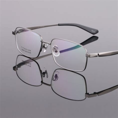 Width 145 Pure Titanium Glasses Frame Men Half Rim Eyewea Classic