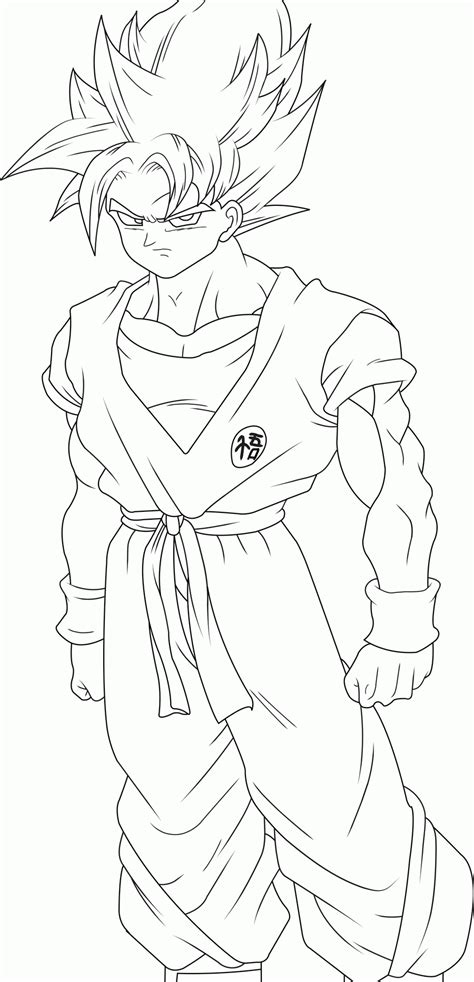 ssj goku coloring page coloring home