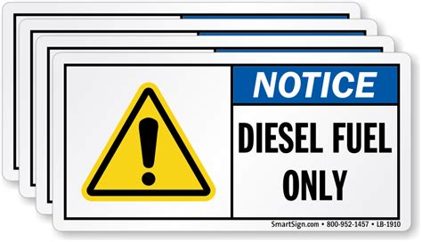 diesel fuel  label sku lb