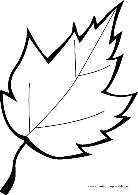 coloring pages leaves clipart