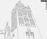 Seville Cathedral Giralda Spain La sketch template