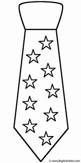 Coloring Neck Tie Father Fathers Stars Ties Pages Printable Color Kids Happy Star Necktie Bigactivities Clothing Print Activity sketch template