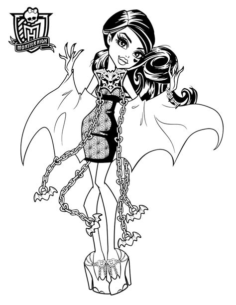 monster high haunted coloring pages    print