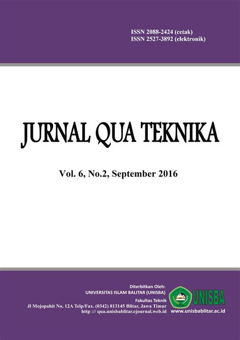 archives jurnal qua teknika
