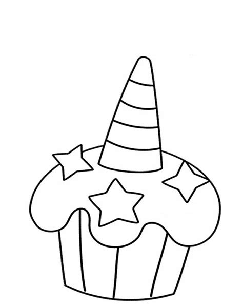 unicorn cupcakes coloring pages